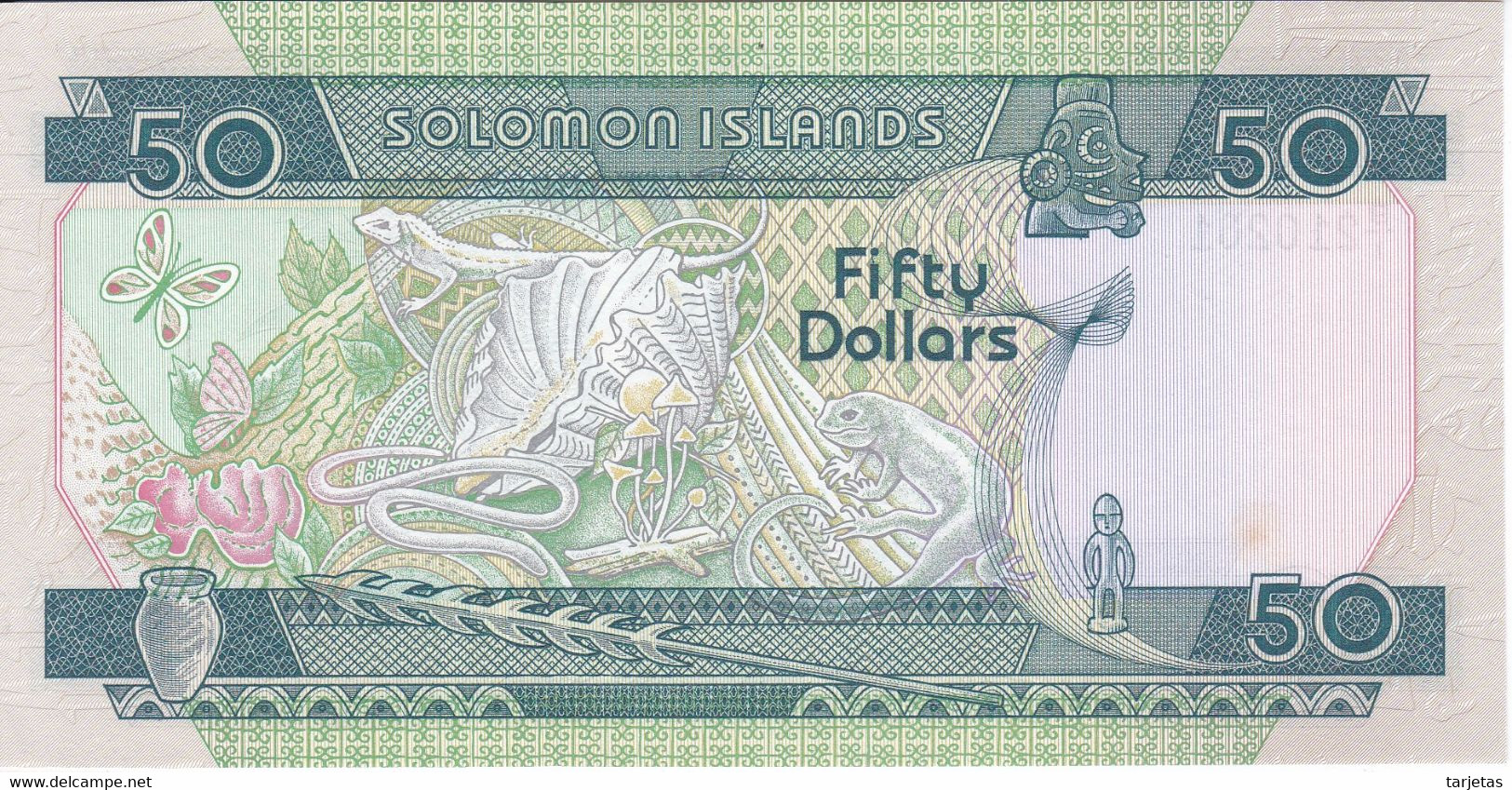 BILLETE DE SALOMON ISLANDS DE 50 DOLLARS DEL AÑO 1986 SIN CIRCULAR (UNC) - Salomonseilanden