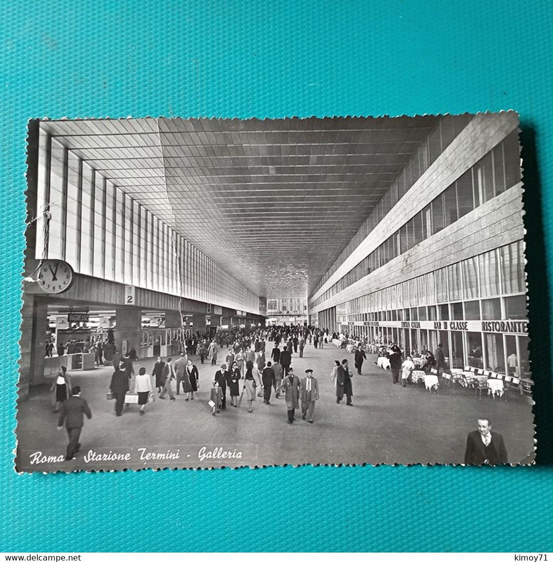 Cartolina Roma - Stazione Termini - Galleria. Viaggiata 1954 - Stazione Termini