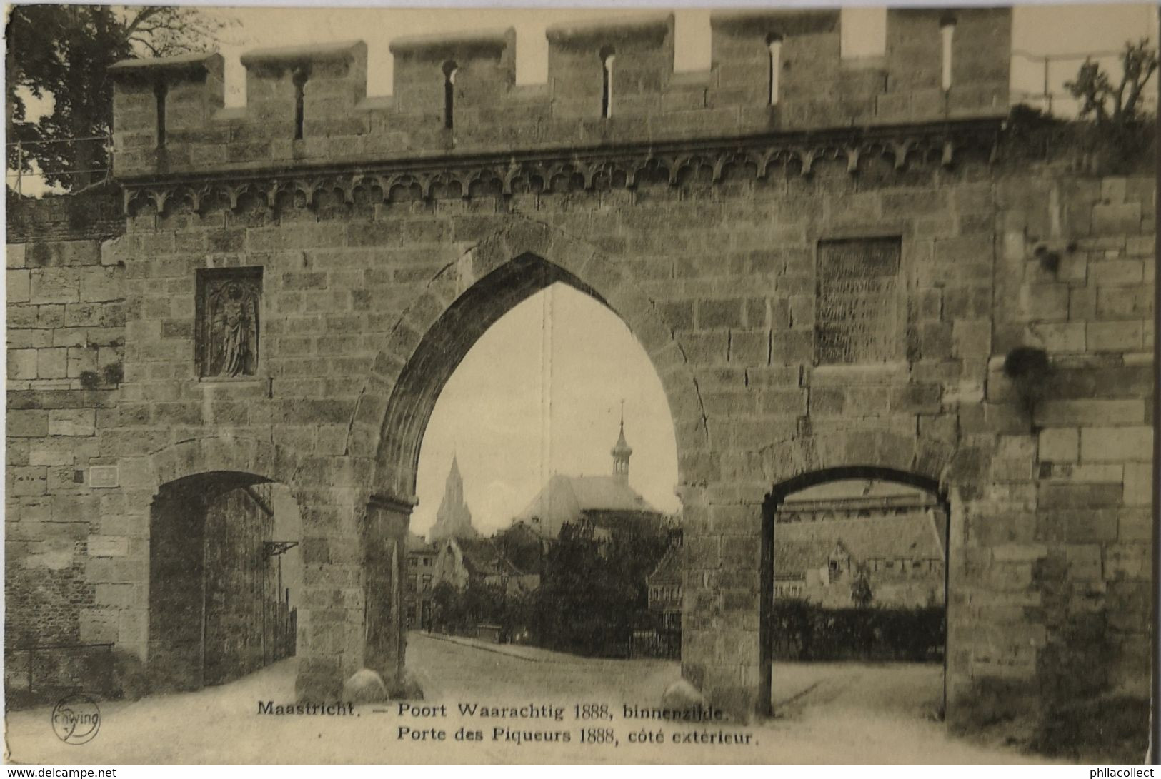 Maastricht // Poort Waarachtig 1888 Binnenzijde 19?? Uitg. Schwing - Maastricht