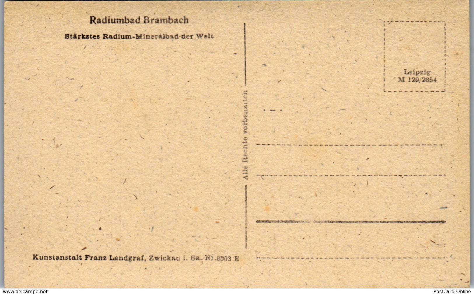 41339 - Deutschland - Brambach Im Vogtland , Radiumbad - Nicht Gelaufen - Bad Brambach