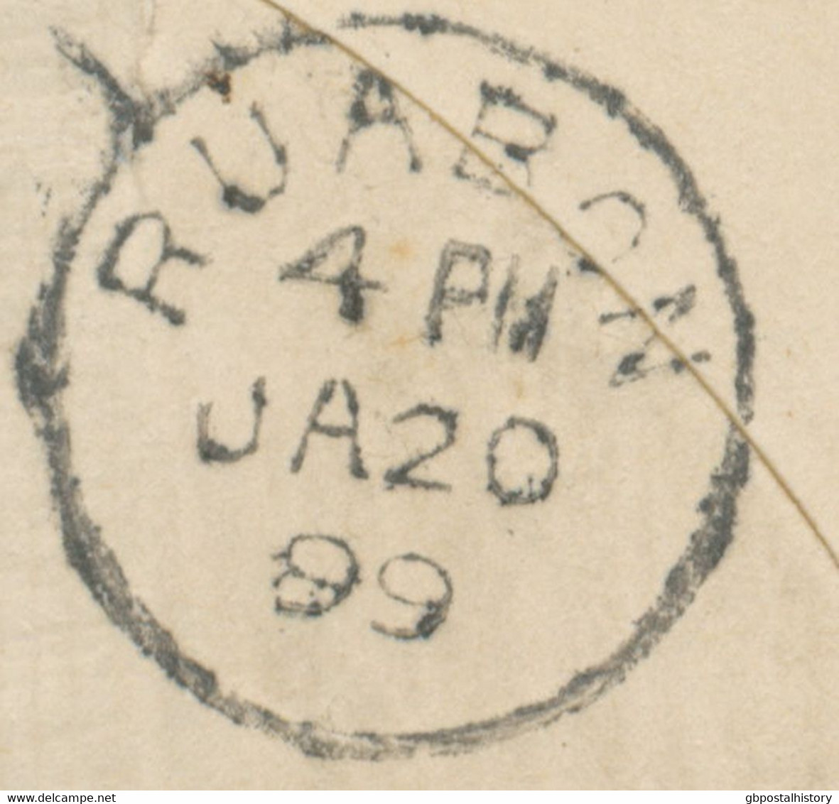 GB 1899 superb 2d blue QV registered provisional postal stationery envelope (Huggins RP21G provisional) uprated w 2 1/2d