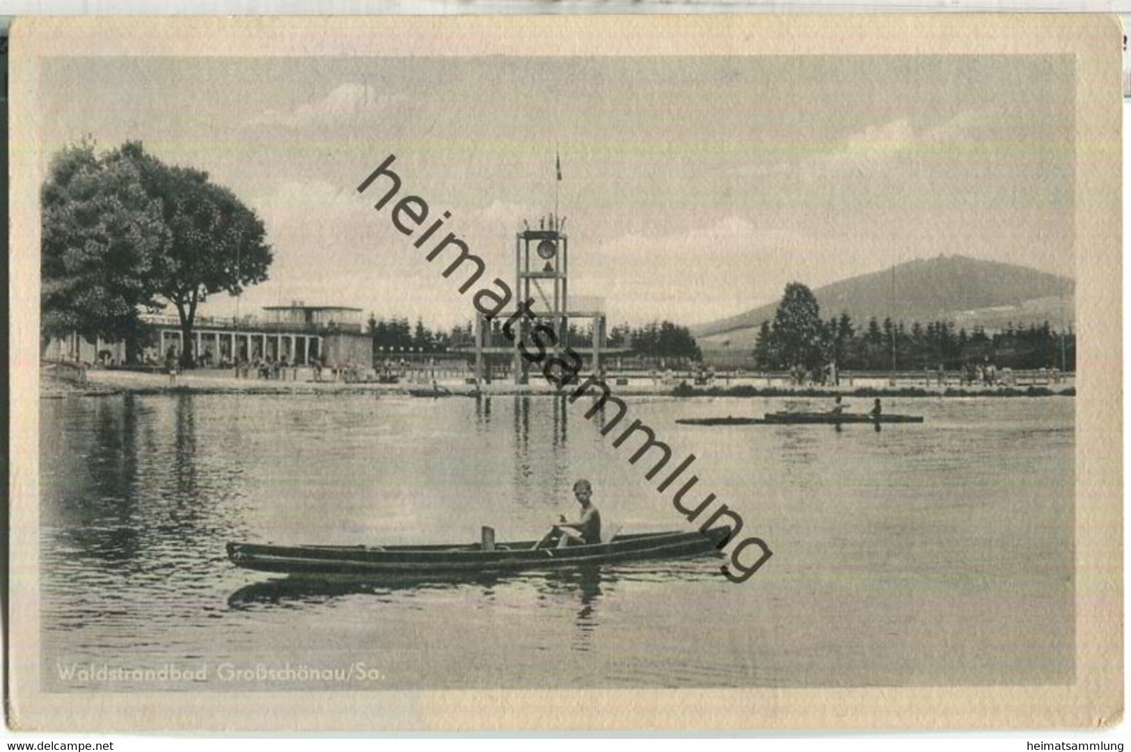 Großschönau - Waldstrandbad - VEB Reprocolor Leipzig 1953 - Grossschoenau (Sachsen)