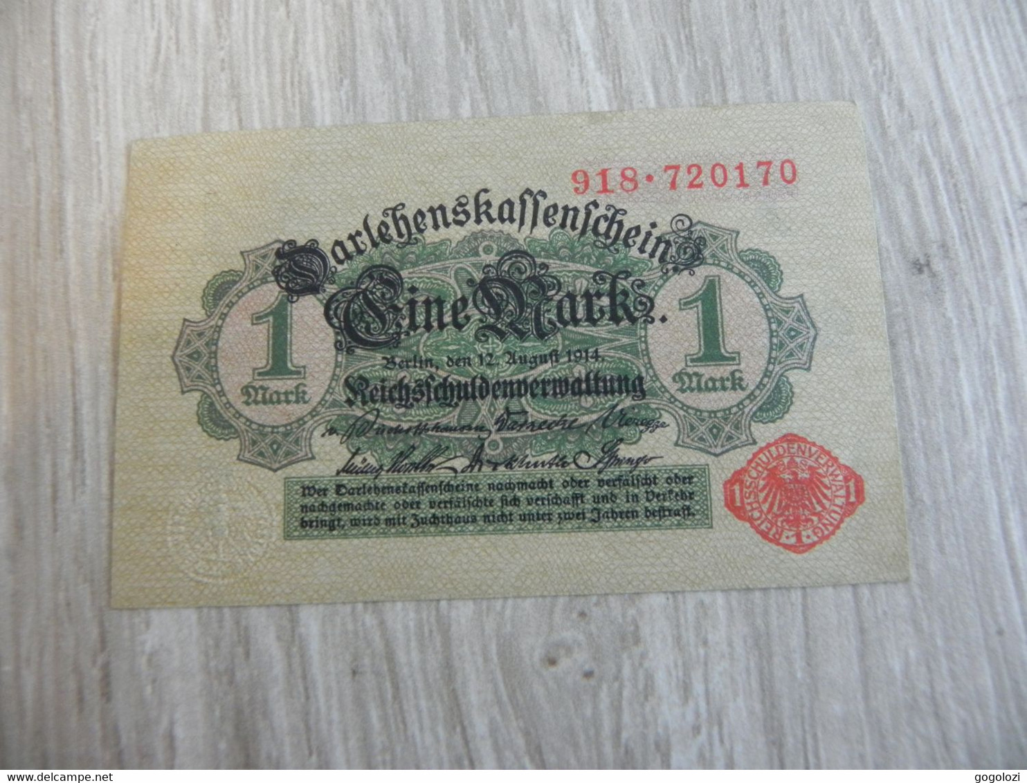 Deutschland Germany 1 Mark 1914 - Autres & Non Classés