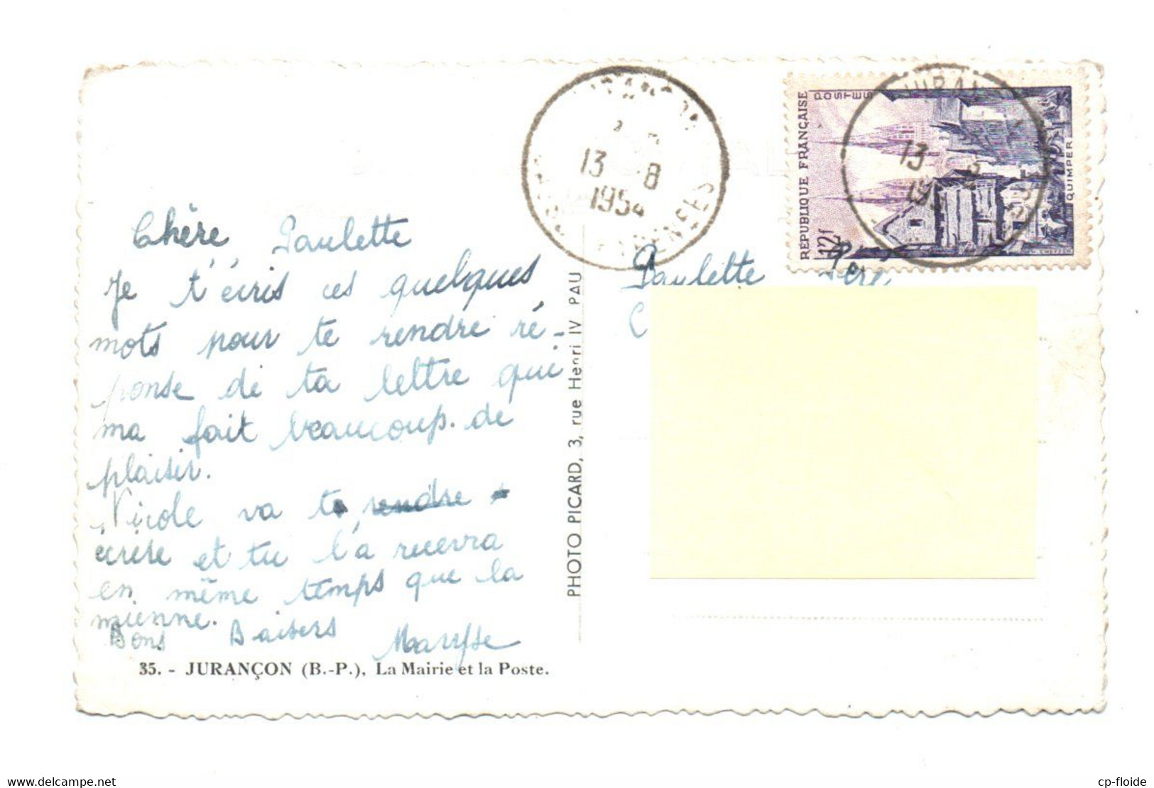 64 - JURANÇON . LA MAIRIE ET LA POSTE - Réf. N°36026 - - Jurancon