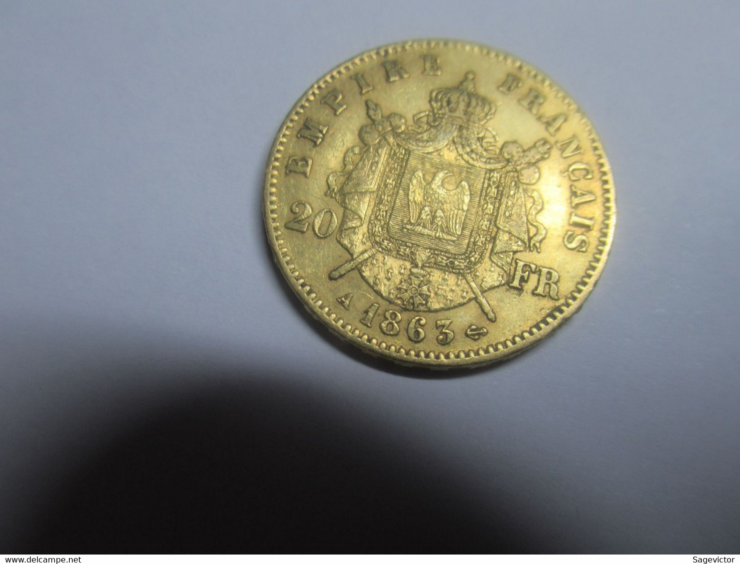 20 Francs Or 1863 A Napoléon III - 20 Francs (oro)