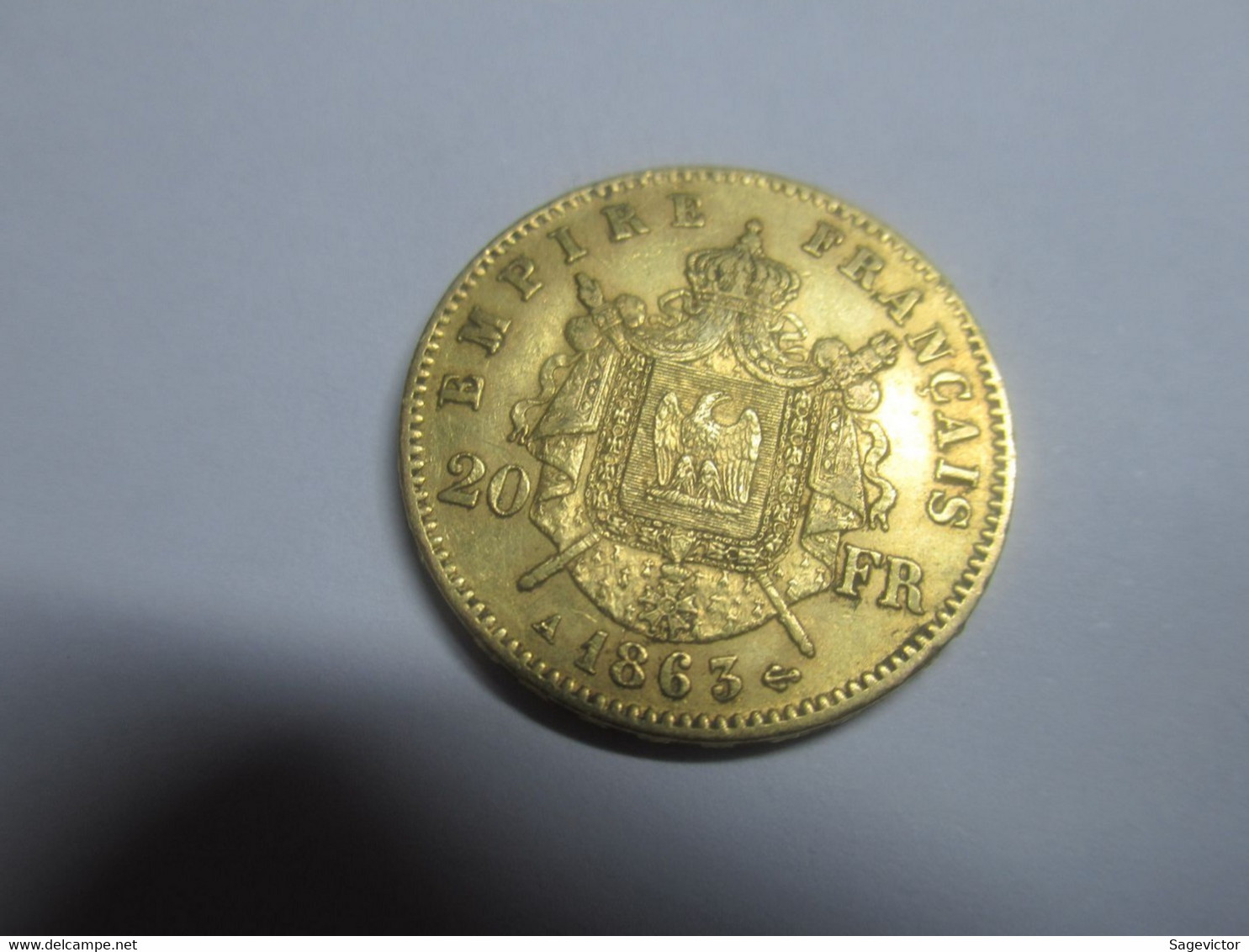 20 Francs Or 1863 A Napoléon III - 20 Francs (oro)