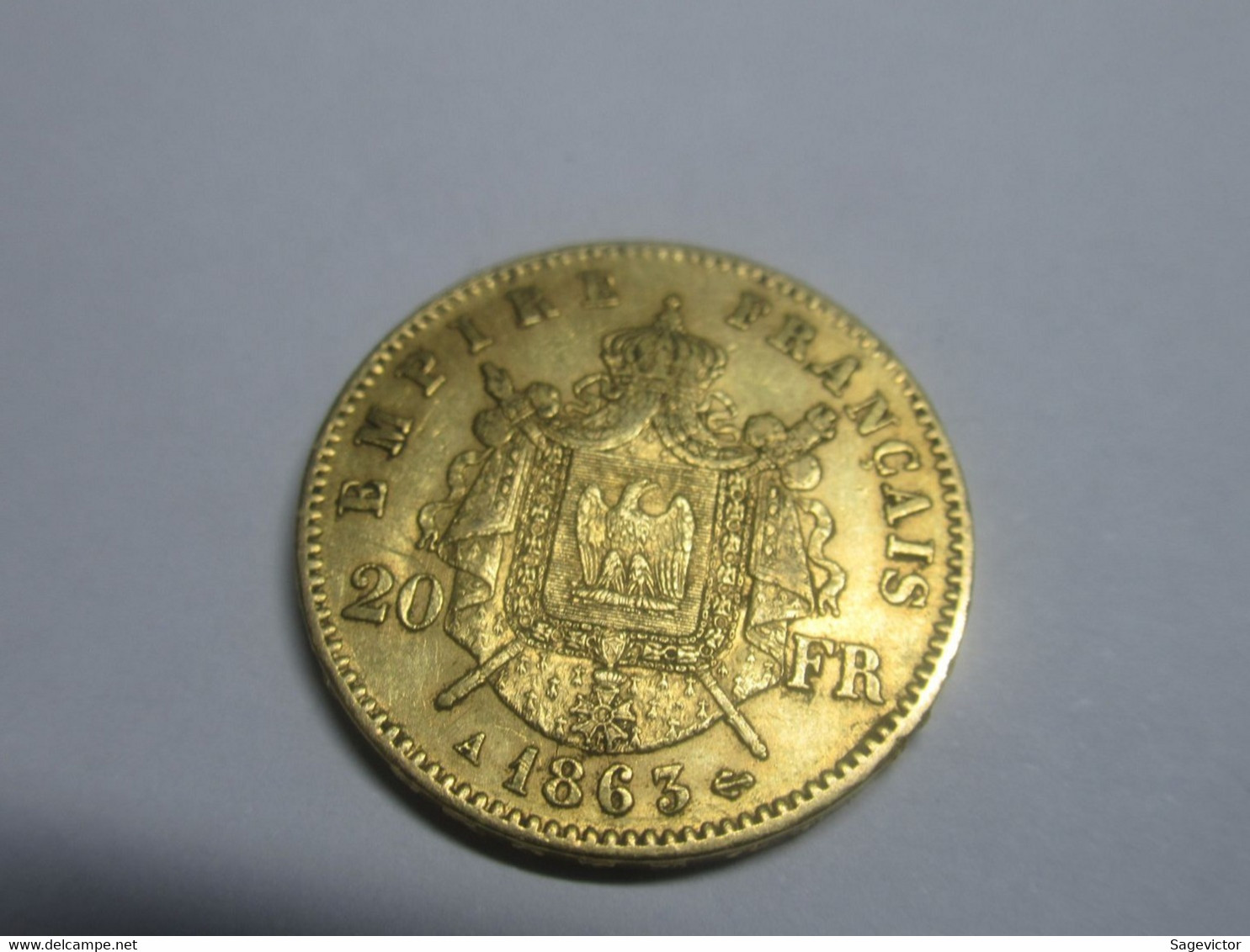20 francs or 1863 A Napoléon III
