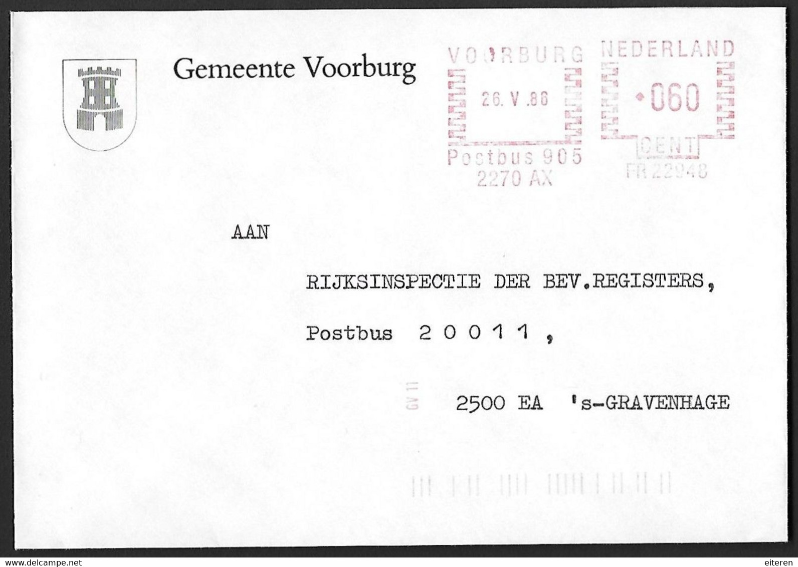 Gemeente Voorburg - Maschinenstempel (EMA)