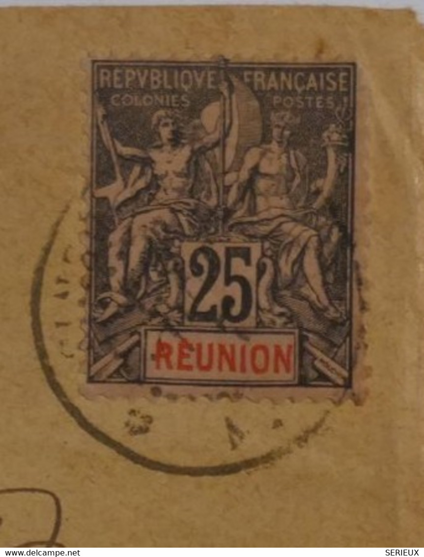 BK5 LA REUNION  BELLE  LETTRE RR 1897  SAINT DENIS  AU CHATEAU DE CASSE GIRONDE FRANCE +C. OCTOGONAL +AFFR PLAISANT ++++ - Covers & Documents