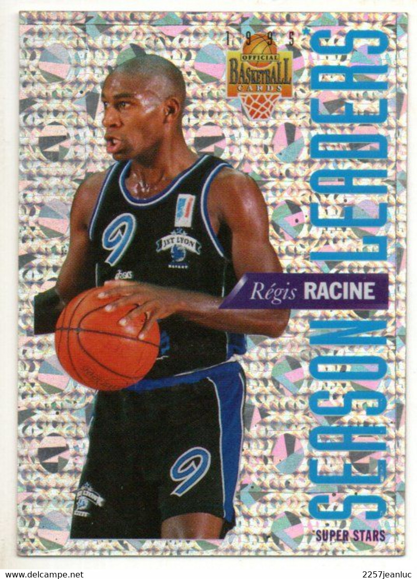 Régis Racine Carte Official  Basket Ball Cards1995 N :SL 15 *  Pub Panini SNB & LNB - Basketball