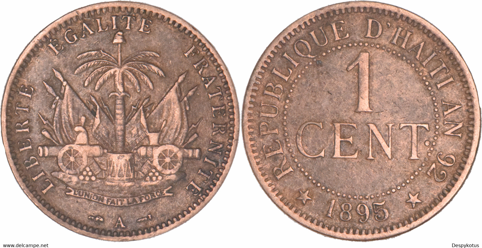 Haiti - 1895 - 1 Centime - Atelier De Paris (A) - 12-137 - Haïti