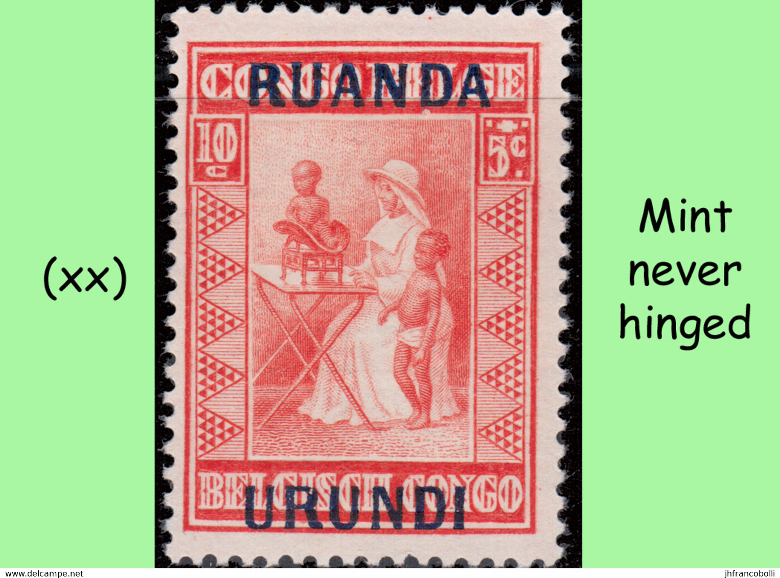 1930 ** RUANDA-URUNDI RU 81/88 FULL MILKDROP SET ( x 9 MNH STAMPS )