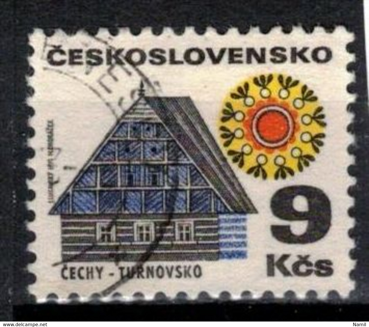 Tchécoslovaquie 1971 Mi 1991 (Yv 1838), Obliteré, Varieté - Position 26/2 - Abarten Und Kuriositäten