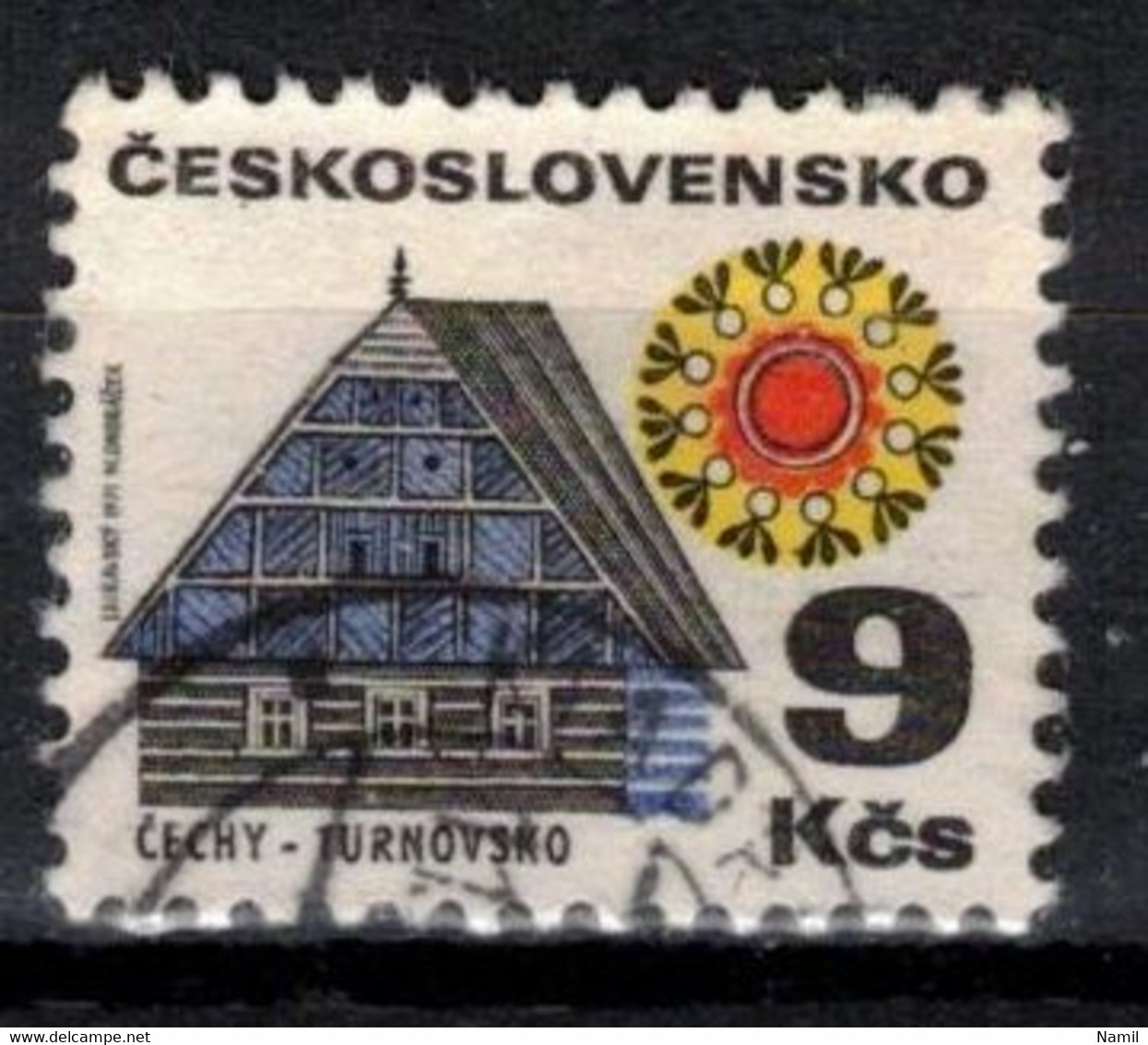 Tchécoslovaquie 1971 Mi 1991 (Yv 1838), Obliteré, Varieté - Position 51/2 - Abarten Und Kuriositäten