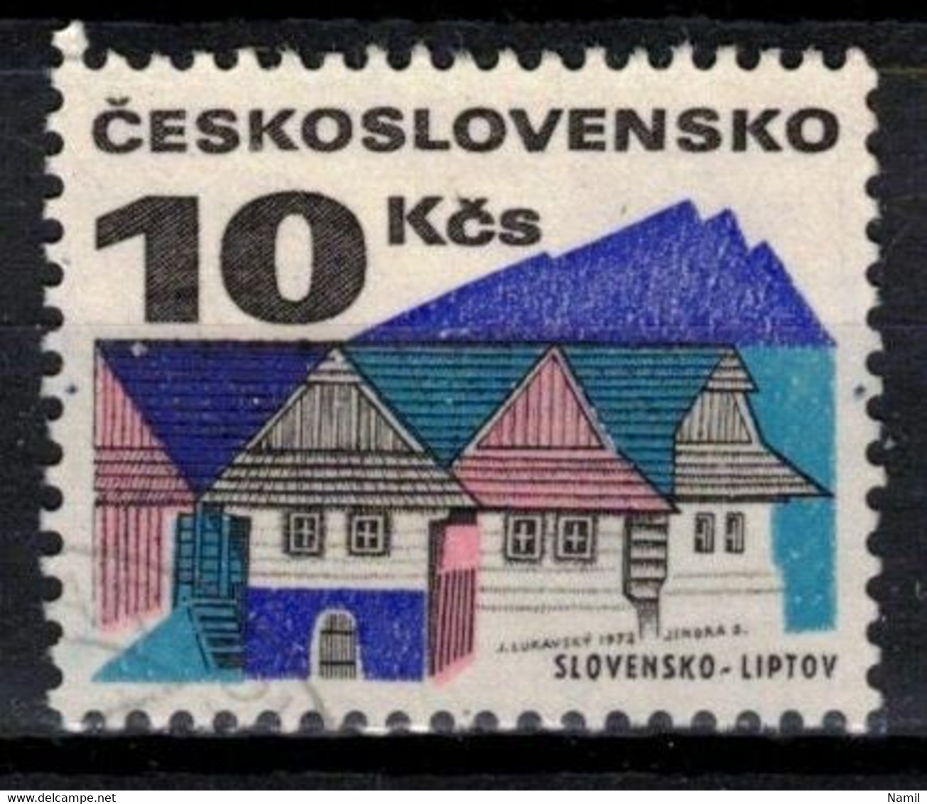 Tchécoslovaquie 1972 Mi 2082 (Yv 1922), Obliteré, Varieté - Position 46/1 - Abarten Und Kuriositäten