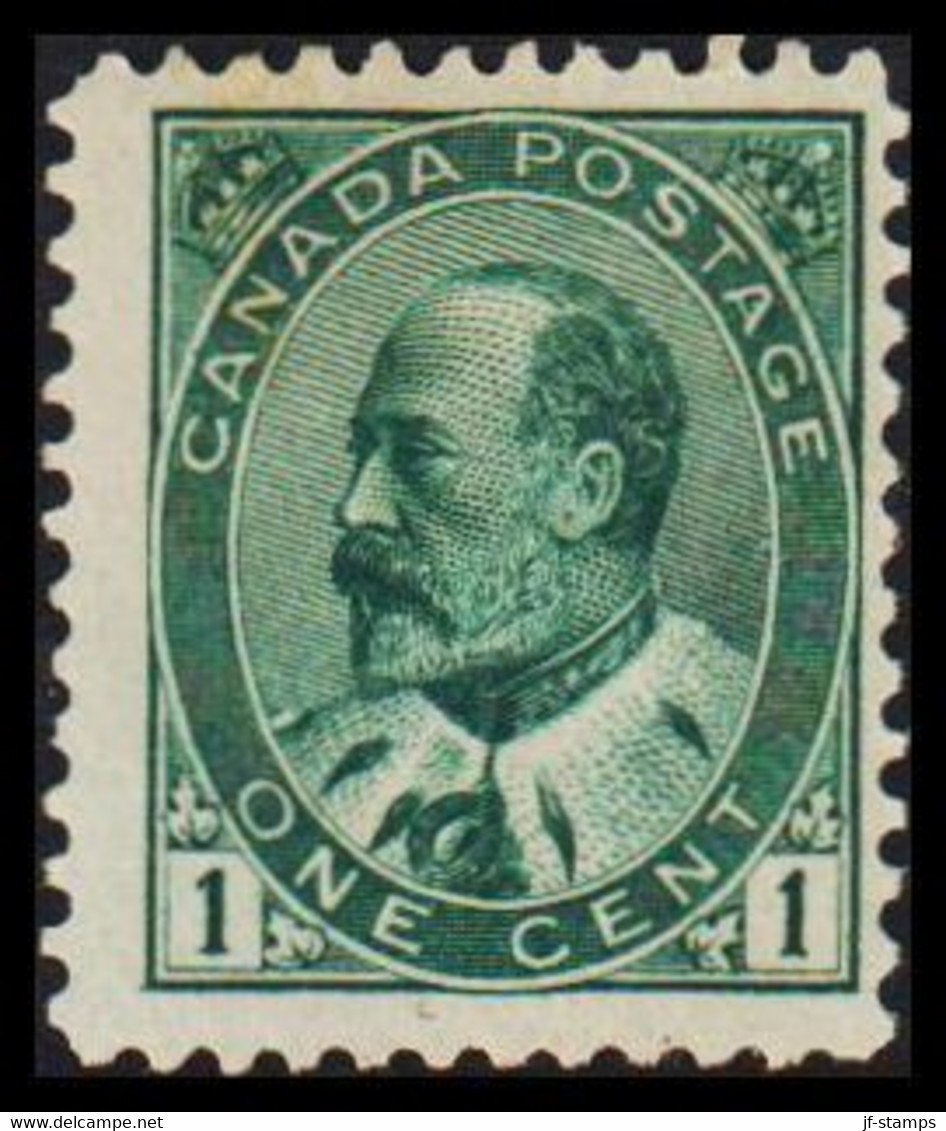 1903-1912. CANADA. EDWARD ONE CENT. Hinged.  (Michel 77) - JF527542 - Unused Stamps