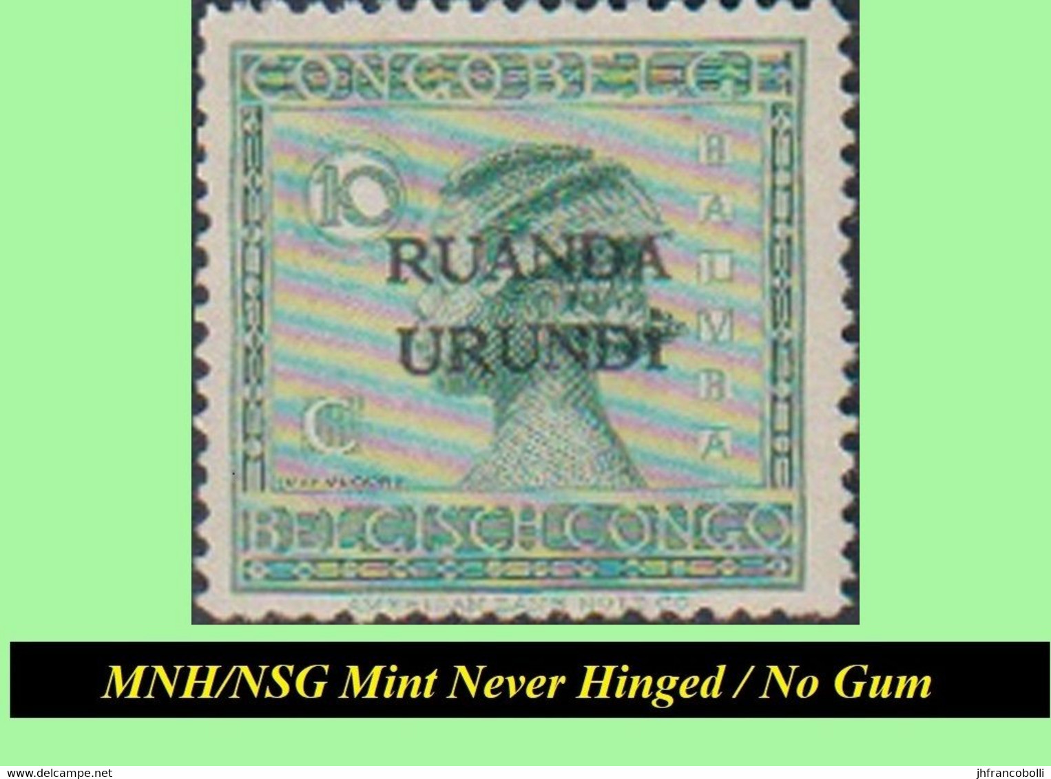 1924+25 ** RUANDA-URUNDI RU 050/060 MNH/NSG SMALL VLOORS [G] SELECTION  ( X 12 Stamps ) [ NO GUM ] INCLUDING RU 075 - Neufs