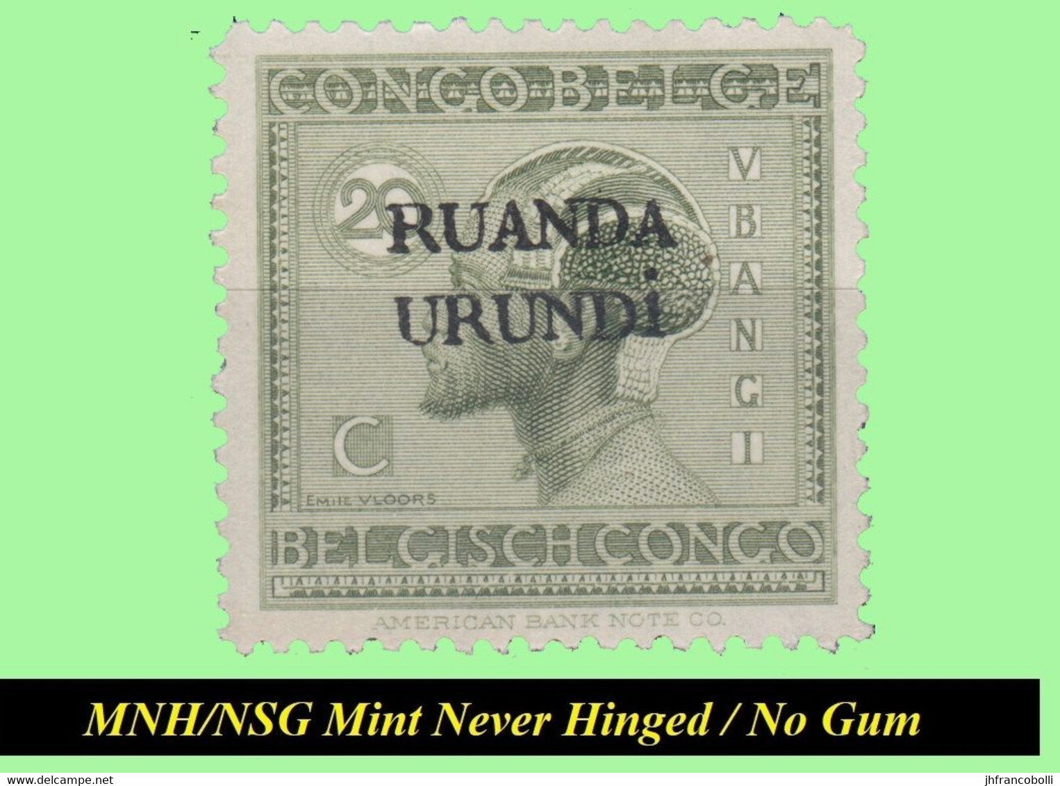 1924+25 ** RUANDA-URUNDI RU 050/060 MNH/NSG SMALL VLOORS [I] SELECTION  ( X 7 Stamps ) [ NO GUM ] INCLUDING RU 075 - Unused Stamps