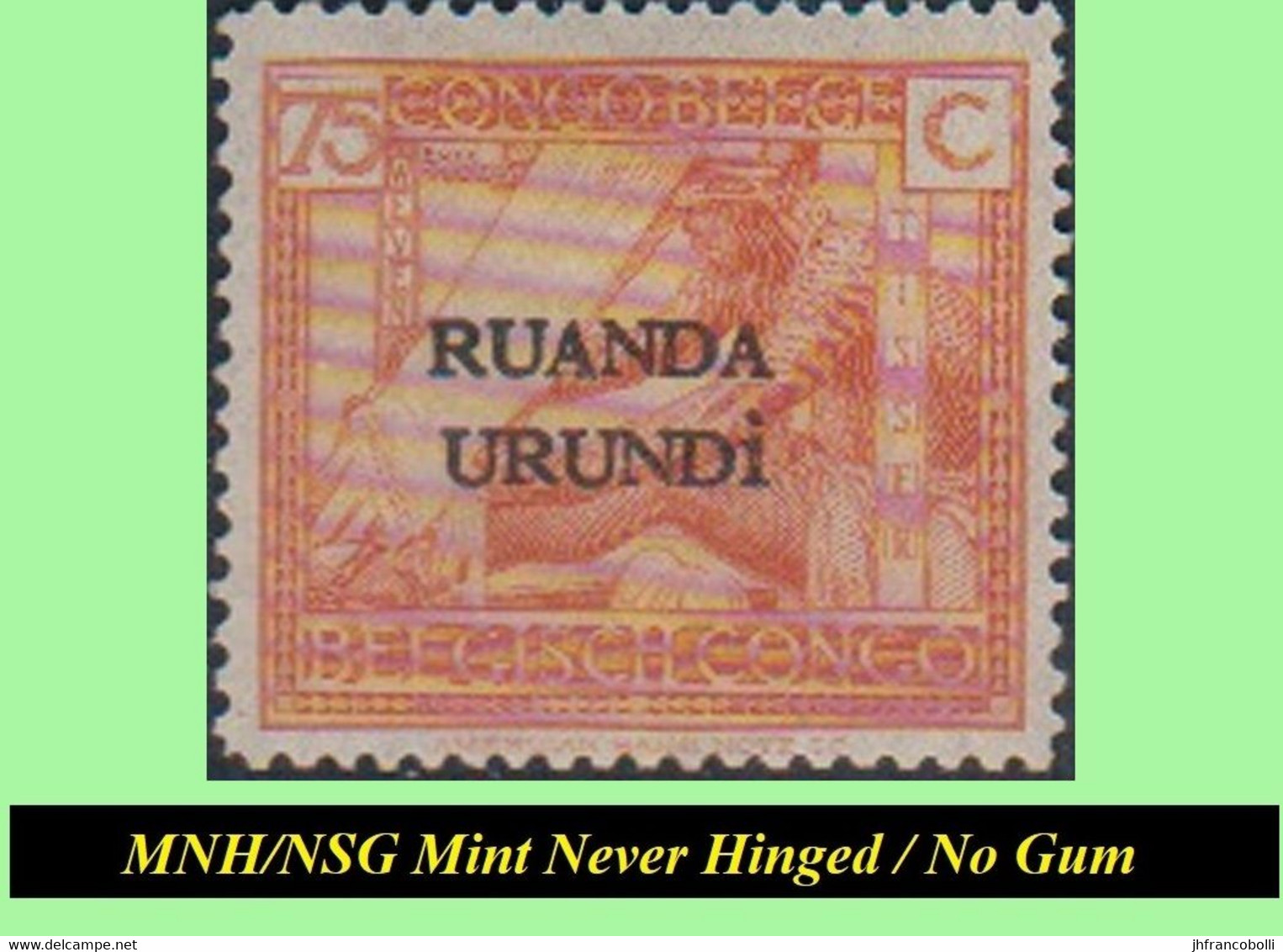 1924+25 ** RUANDA-URUNDI RU 050/060 MNH/NSG SMALL VLOORS [I] SELECTION  ( x 7 stamps ) [ NO GUM ] INCLUDING RU 075