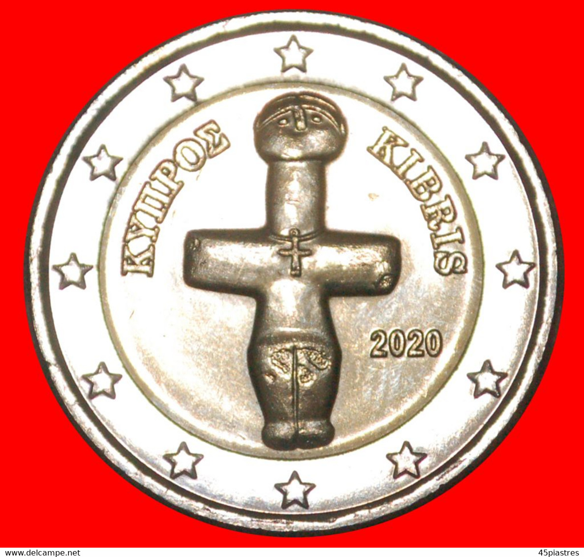 * GREECE (2008-2022): CYPRUS ★ 2 EURO 2020 MINT LUSTRE!  LOW START ★ NO RESERVE! - Cyprus