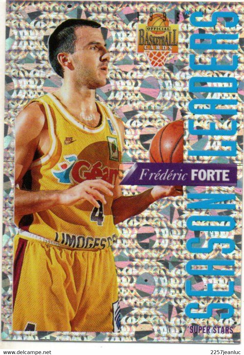 Frédéric Forte -  Carte Official  Basket Ball Cards1995 N :SL12 *  Pub Panini SNB & LNB - Pallacanestro