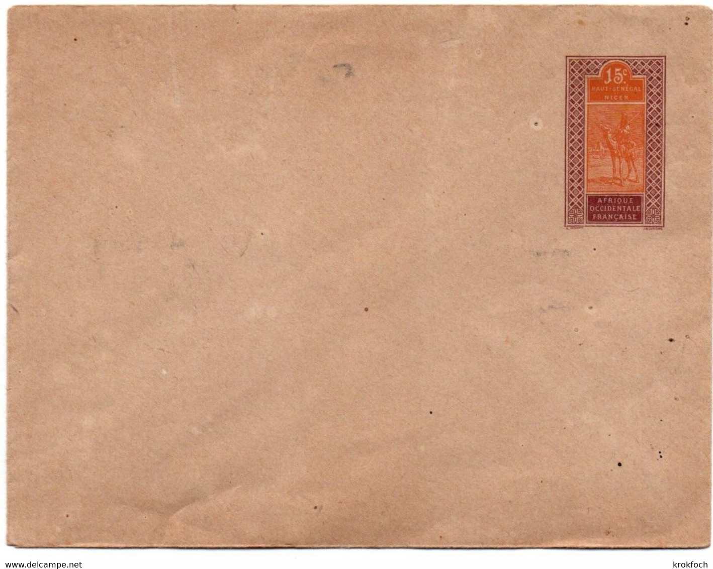 Enveloppe Entier Méhariste 15 Cts - Haut-Sénégal & Niger - Cote 60 € - !!! Pattes Collées - Lettres & Documents