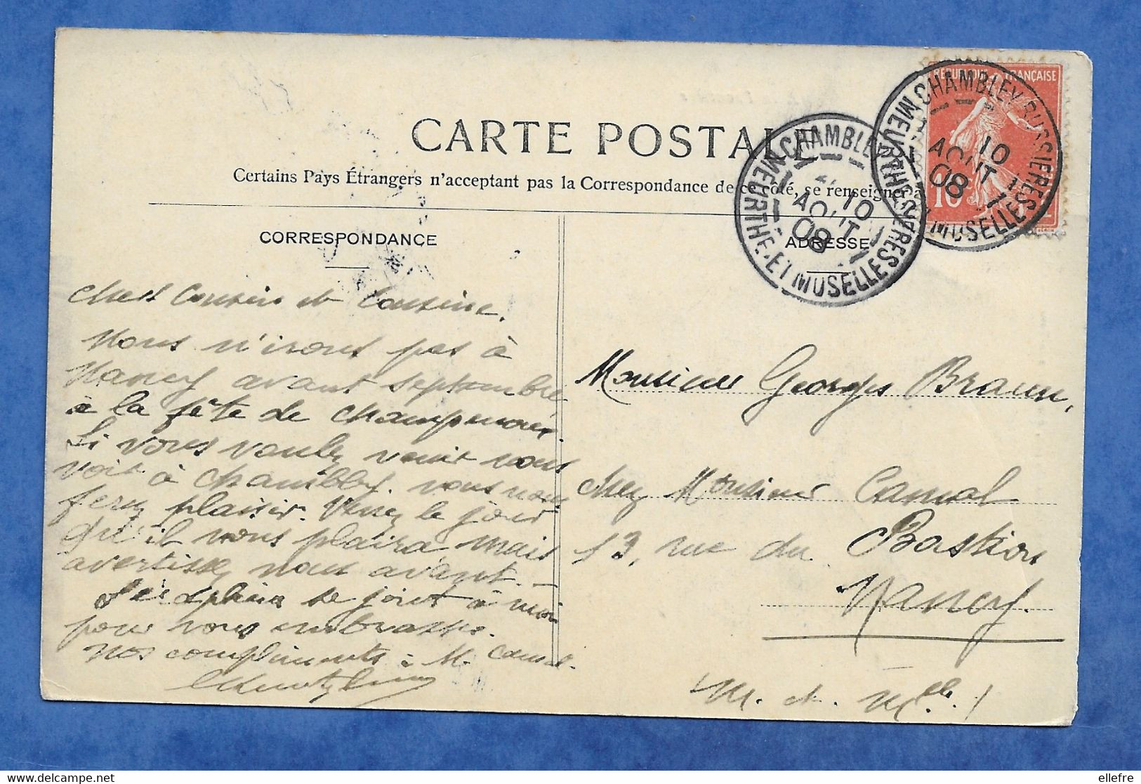 CPA 54 Chambley Bussières - Frontière Allemande Artilleurs Allemands - 1908 - Ed Hotel Du Commerce Colette Simon - Chambley Bussieres