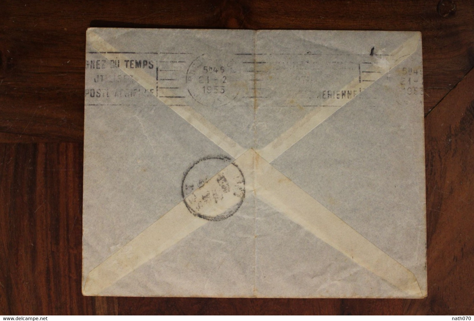 1953 SENEGAL France Seix Ariège Enveloppe 1st Flight 1er Vol Cover Air Mail Colonies AOF Timbre Médaille Militaire - Brieven En Documenten