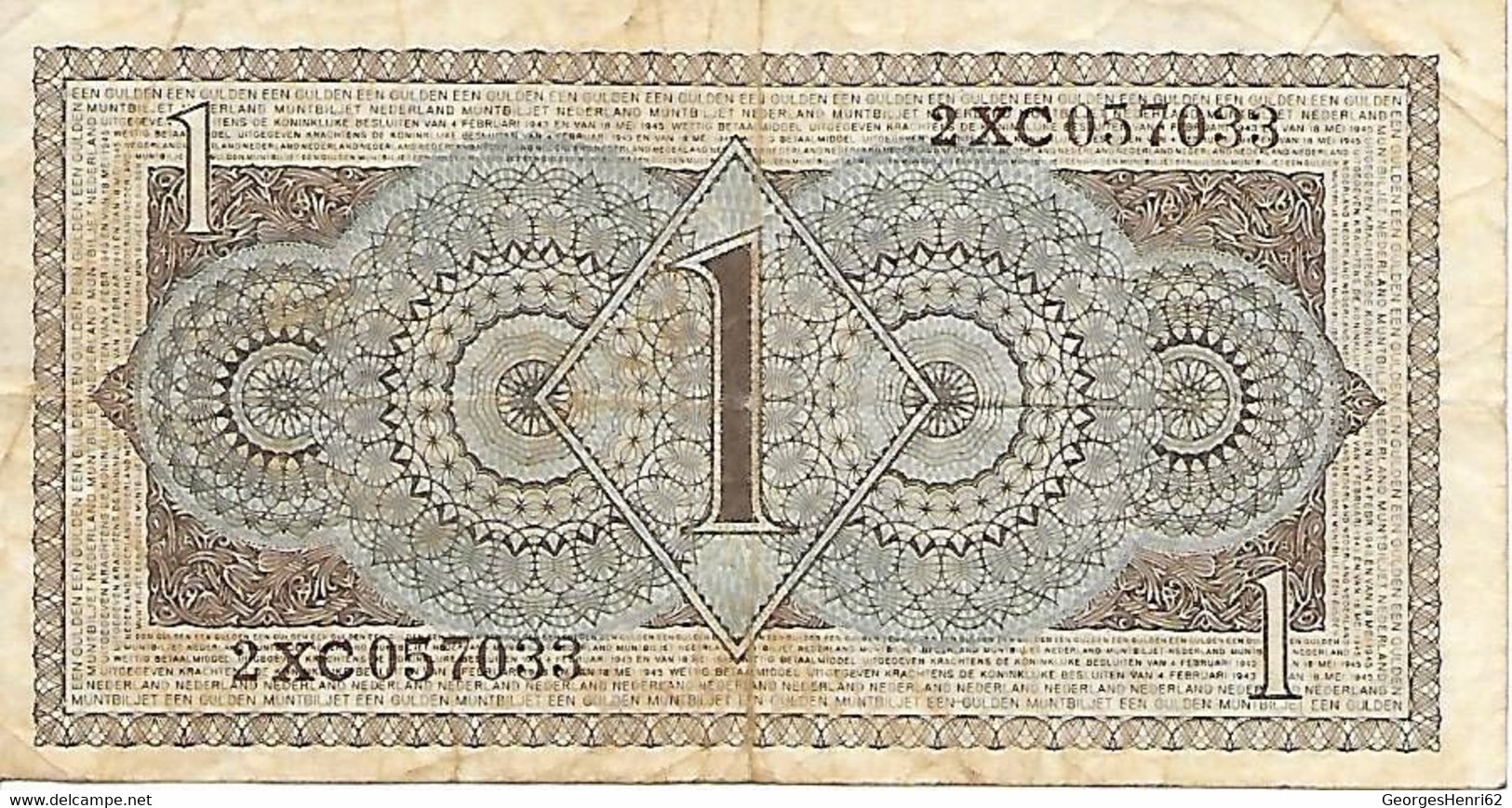 PAYS-BAS - 1 Gulden - 6/8/1949 - (72) - 1 Gulden