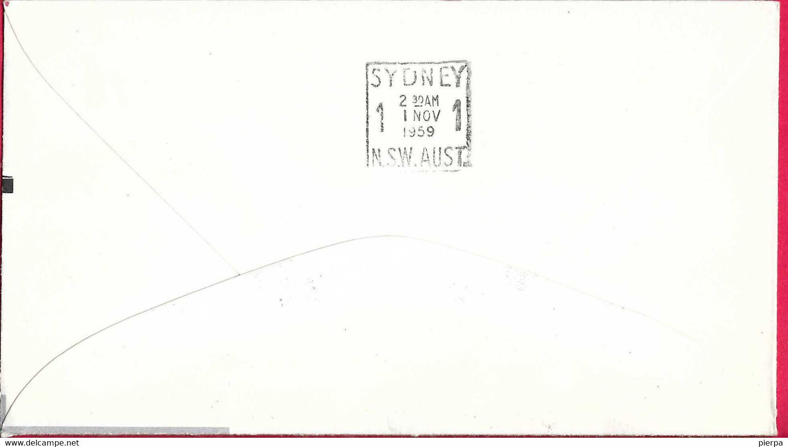 AUSTRALIA - FIRST JET FLIGHT QANTAS ON B.707 FROM BANGKOK TO SIDNEY *30.10.1959 *ON OFFICIAL ENVELOPE - First Flight Covers