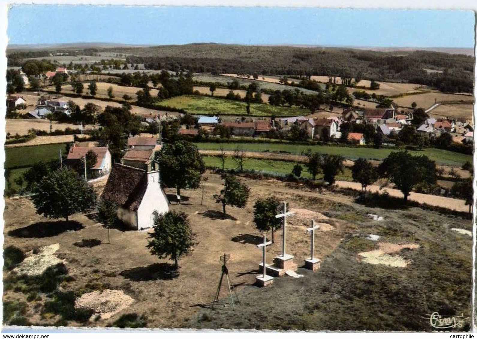 15 - SAINT MAMET - Vue AERIENNE 1970 - Saint-Mamet-la-Salvetat