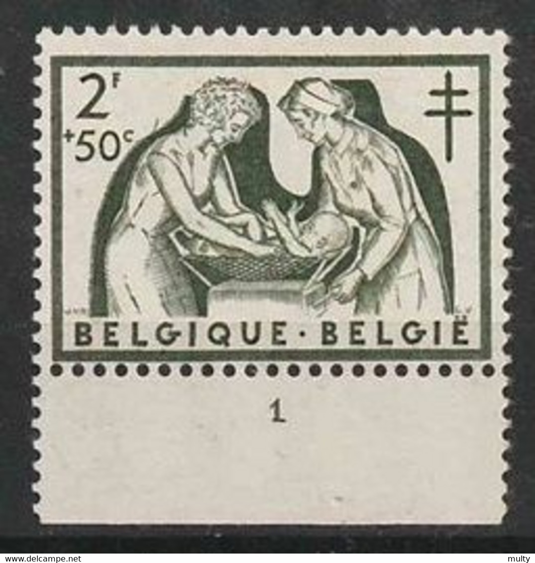 Belgie OCB 1002 * MH Met Plaatnummer 1. - ....-1960