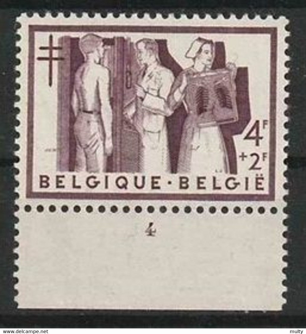 Belgie OCB 1003 * MH Met Plaatnummer 4. - ....-1960