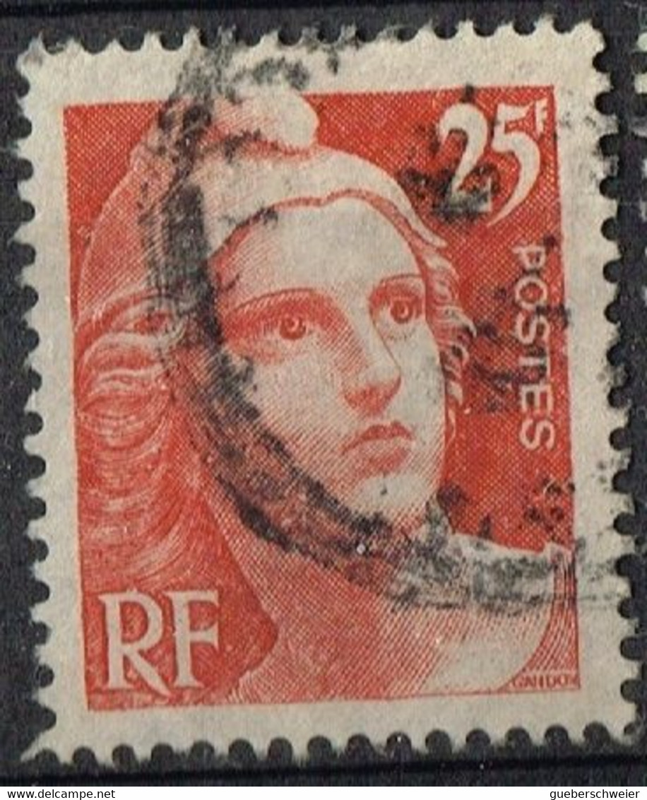 FR VAR 78 - FRANCE N° 729 Obl. Marianne De Gandon Variété Impression Dépouillée - Oblitérés