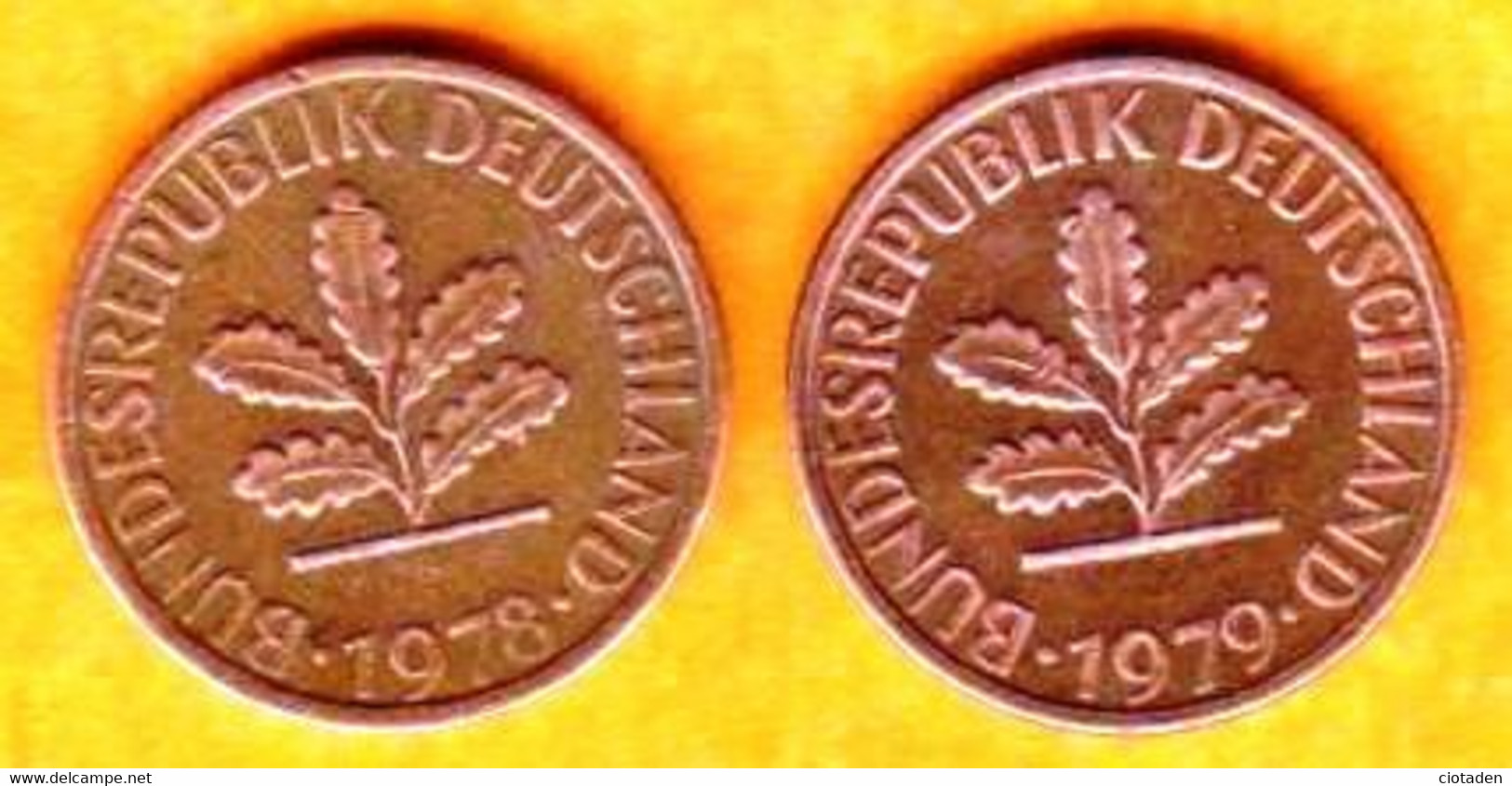 Allemagne - 1 Pfennig - 1978 F & 1979 D - 1 Pfennig