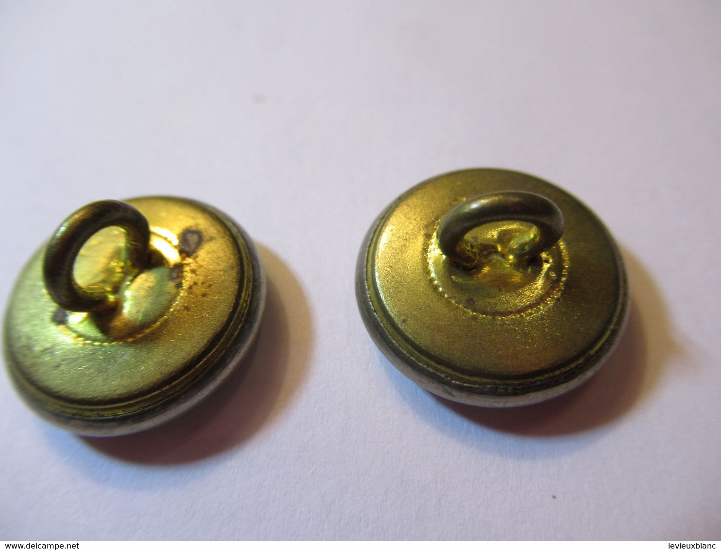 2  Boutons Anciens /Militaria Banque/ CREDIT Du NORD :/LILLE/Ancre & Grenade /1,5  Cm / Mi-XXéme   BOUT208 - Boutons