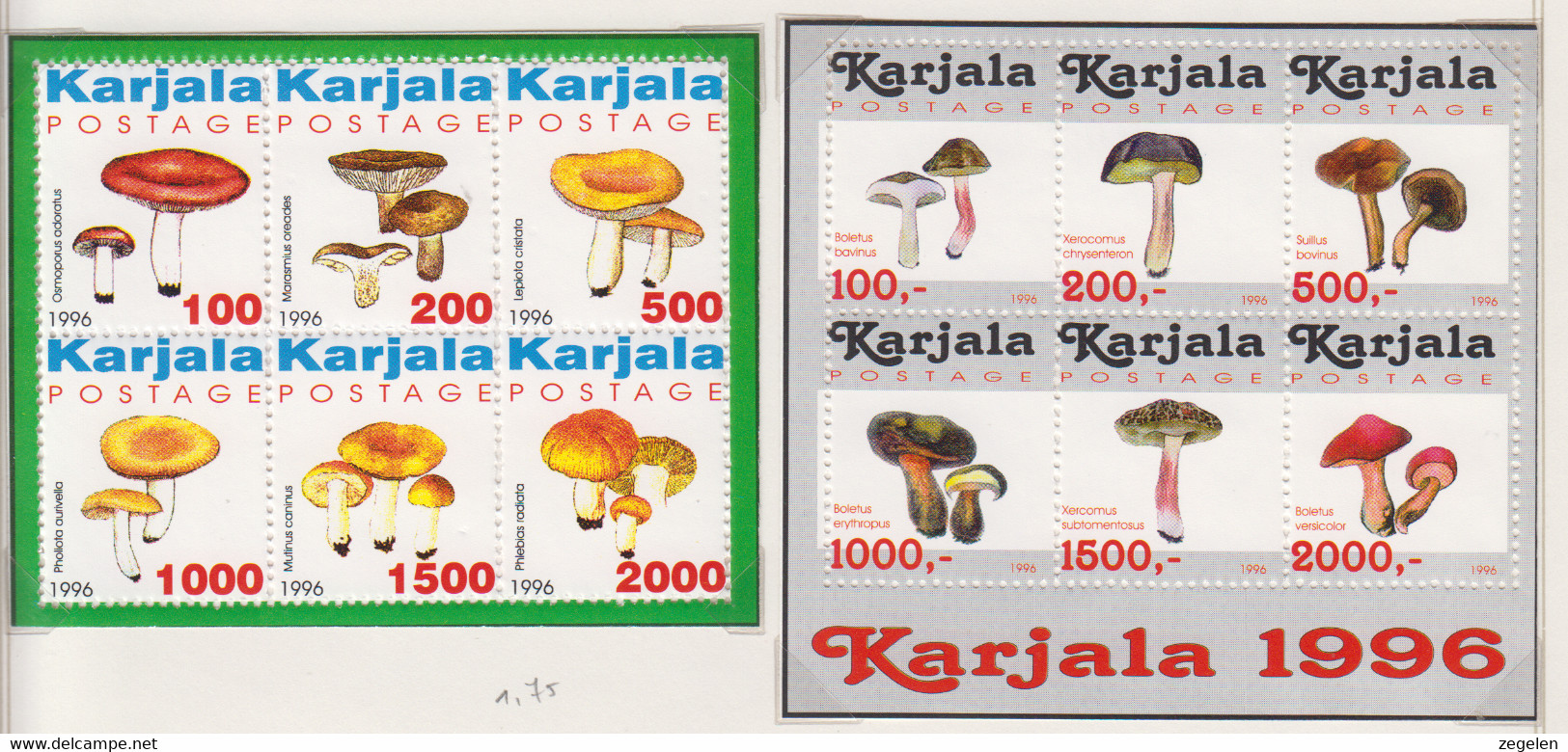 Karelië   Pseudo-uitgaven Thema Paddestoelen  2 Scans - Other & Unclassified