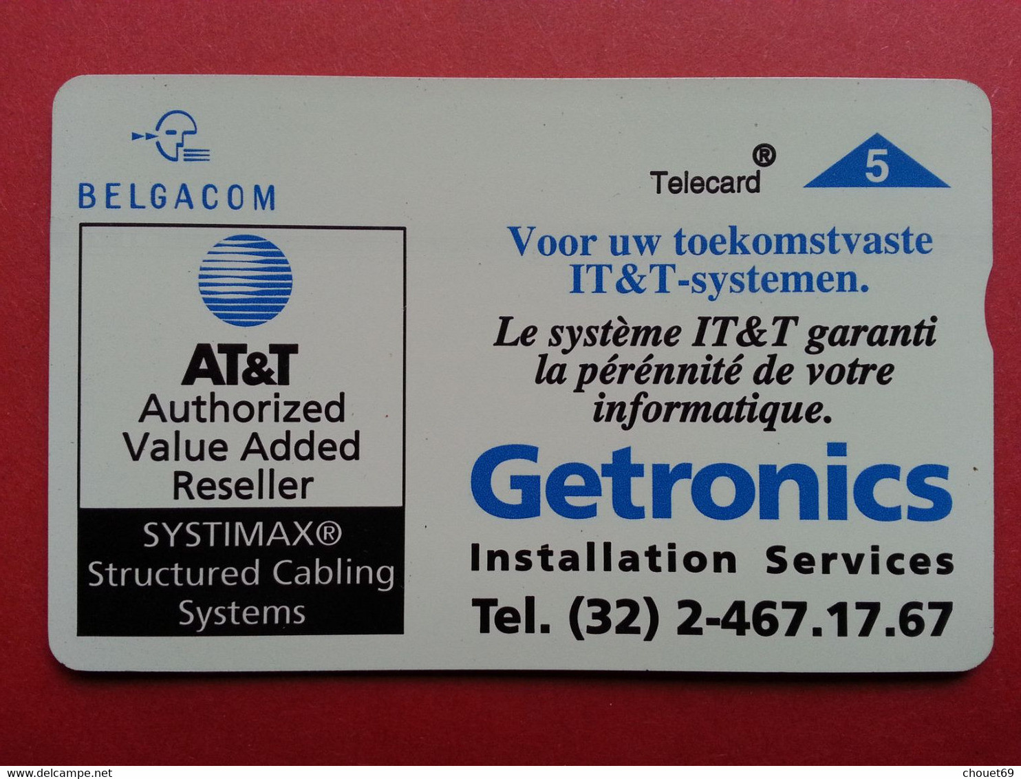 BELGACOM Getronics AT&T IT&T CN : 509L Double Frappe Du N° ?  (T0120.5 - Without Chip