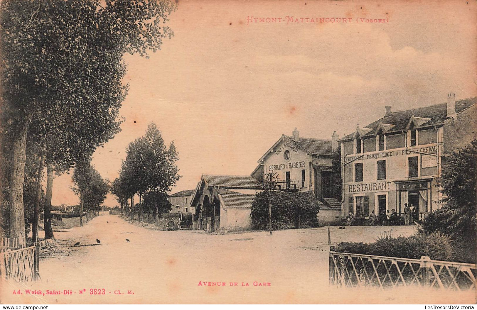 CPA Hymont Mattaincourt - Avenue De La Gare - Restaurant - Autres & Non Classés