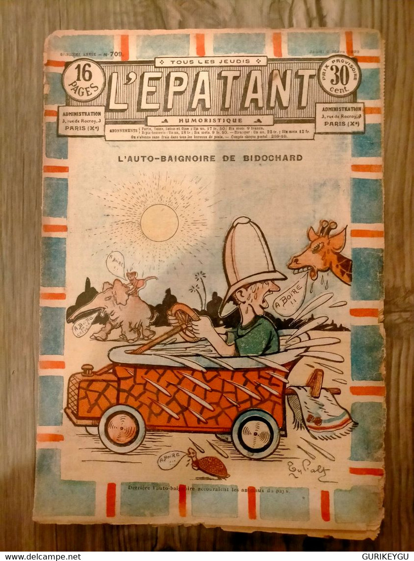 L'épatant N° 709   LES PIEDS NICKELES     FORTON  02/03/1922 - Pieds Nickelés, Les