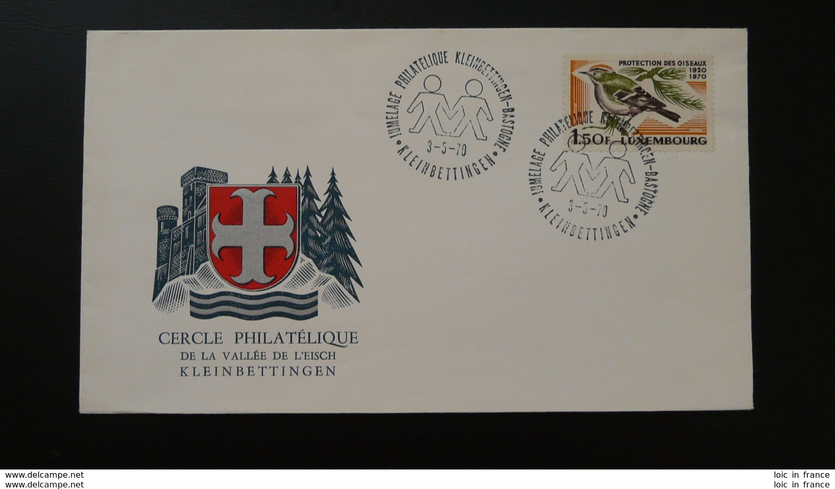 Lettre Cover Jumelage Philatélique Kleinbettingen Bastogne Luxembourg 1970 - Briefe U. Dokumente