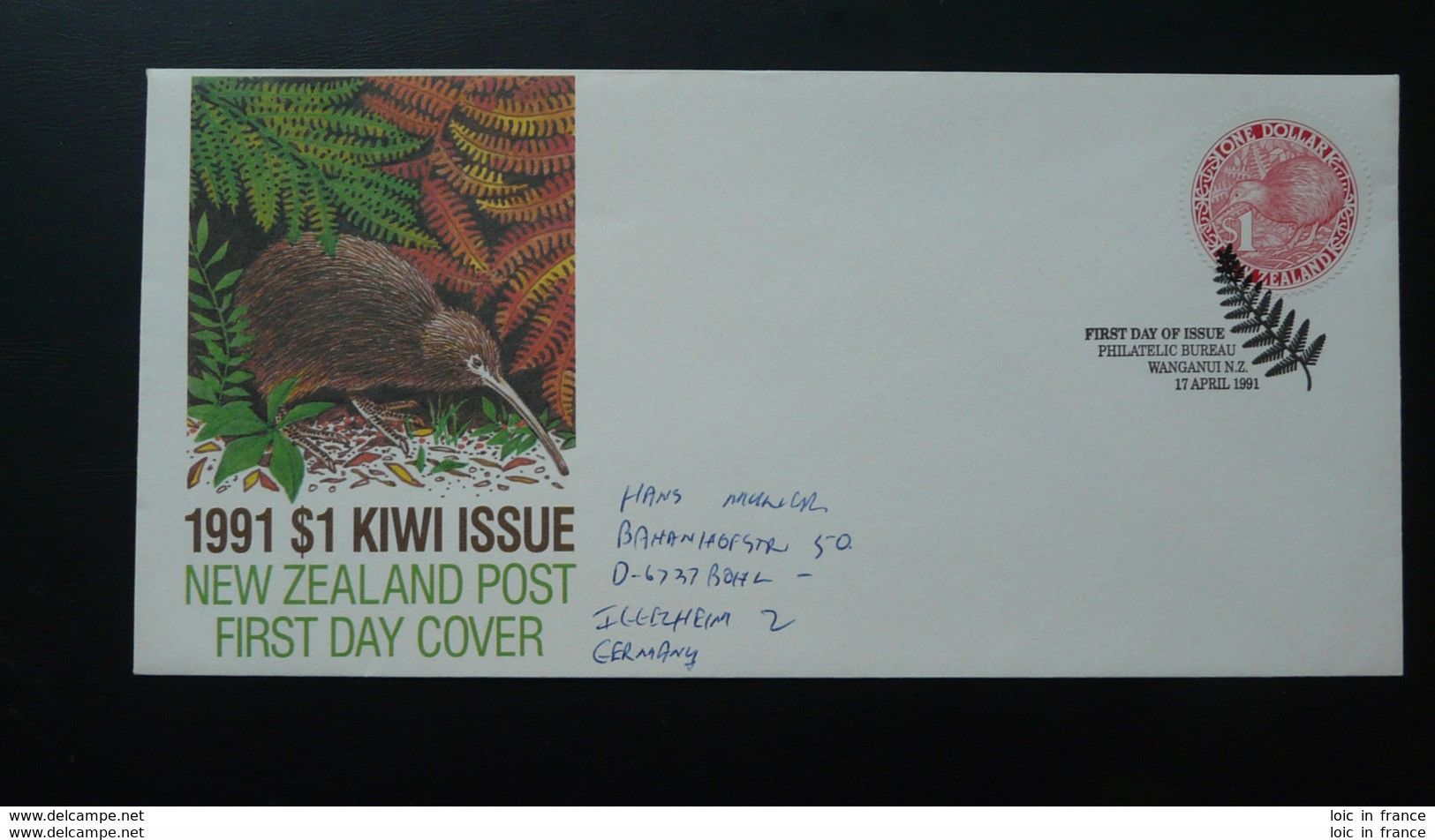 FDC Kiwi Nouvelle Zelande New Zealand 1991 - Kiwis