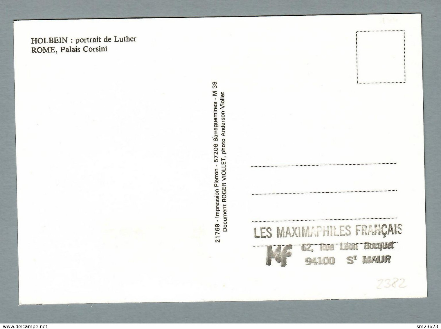 Frankreich / France  1983  Mi.Nr. 2382 , 500. Geburtstag Von Martin Luther - Maximum Card - Paris 12 FEV 1983 - Theologen