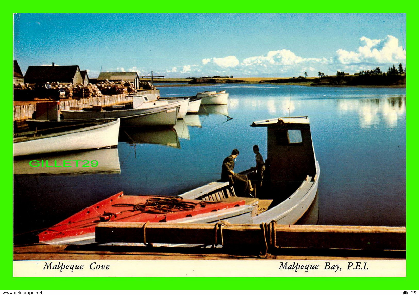MALPEQUE COVE, PRINCE EDWARD ISLAND - CABOT PARK CAMPING AREA - ANIMATED WITH BOATS - ATLANTIC IMPORTERS - - Sonstige & Ohne Zuordnung