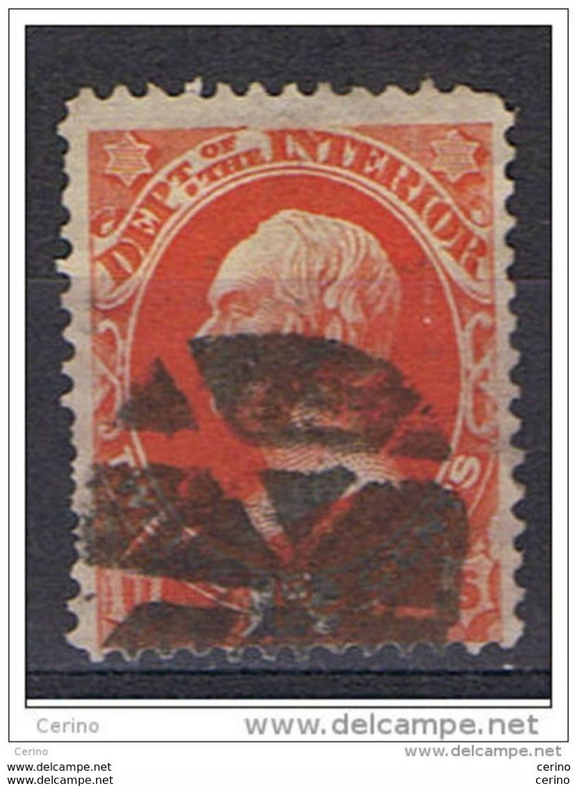 U.S.A.:  1873  OFFICIAL  AGRICULTURE  -  12 C. USED  STAMP  -  YV/TELL. 6 - Oficial