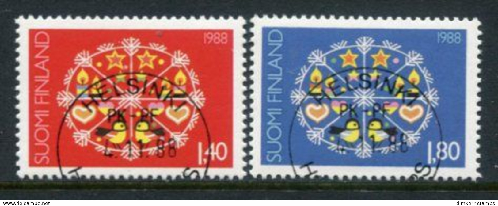 FINLAND 1988 Christmas Used.  Michel 1066-67 - Usados