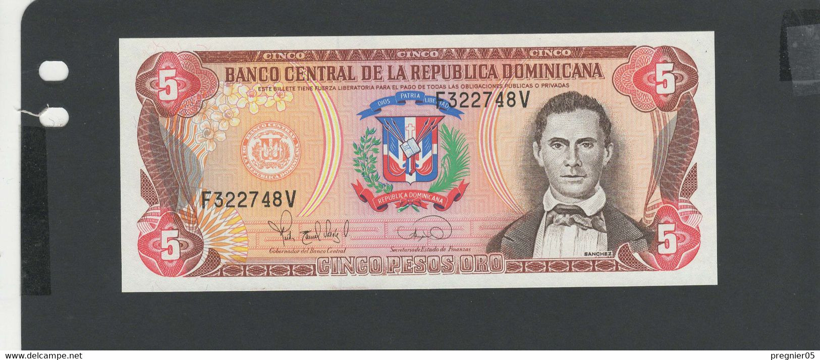 DOMINICAINE - Billet 5 Pesos 1995 NEUF/UNC Pick.152 - Dominicaine