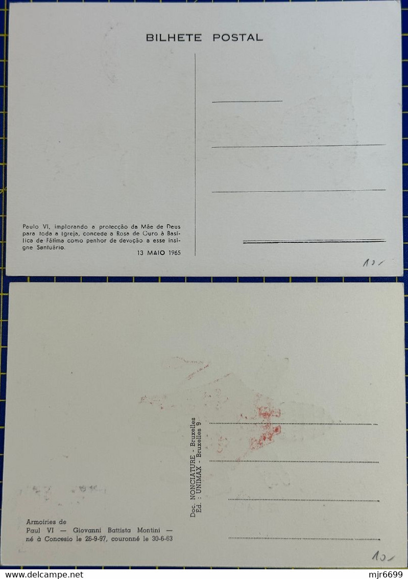 MACAU - 1967 FATIMA ISSUE WITH 2 TYPE OF MAX CARD, RARE - Maximumkarten