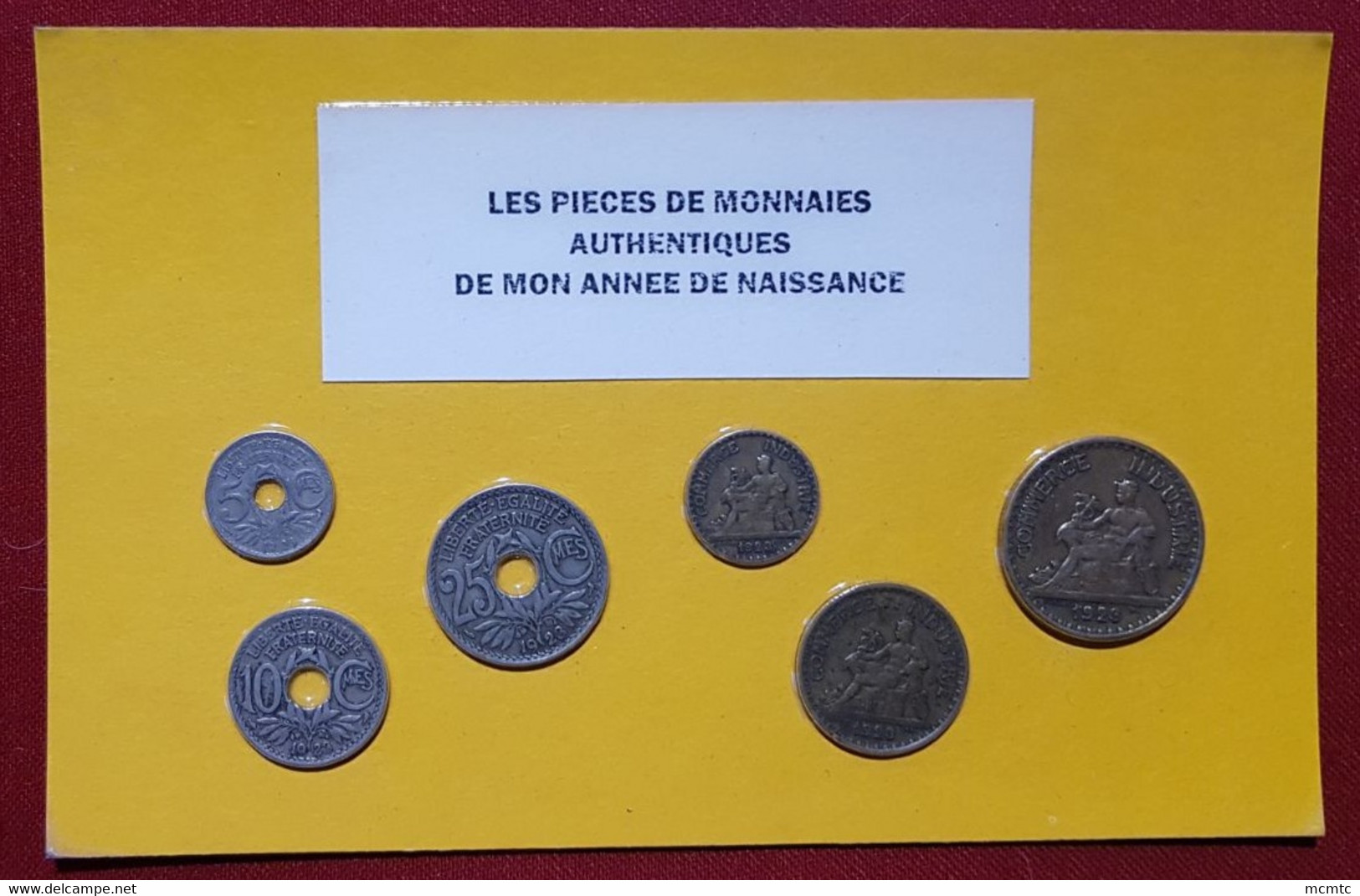 6 Pièces De Monnaies Authentiques Sous Blister  De Votre Année De Naissance 1923  ( Idée Cadeau ) - Sonstige & Ohne Zuordnung