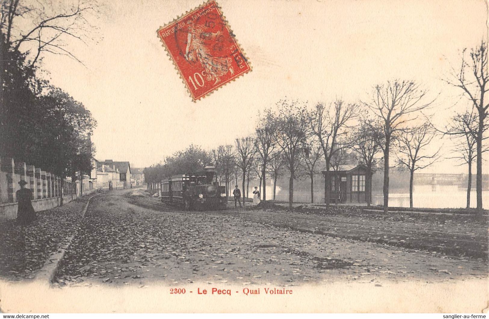 CPA 78 LE PECQ QUAI VOLTAIRE (TRAIN DANS LA RUE - Andere & Zonder Classificatie